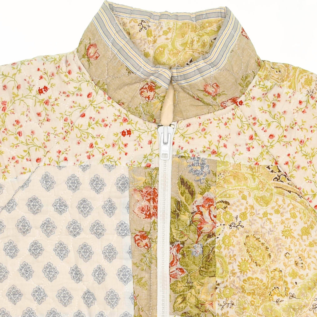 Yellow Patchwork Quilt Bomber Jacket