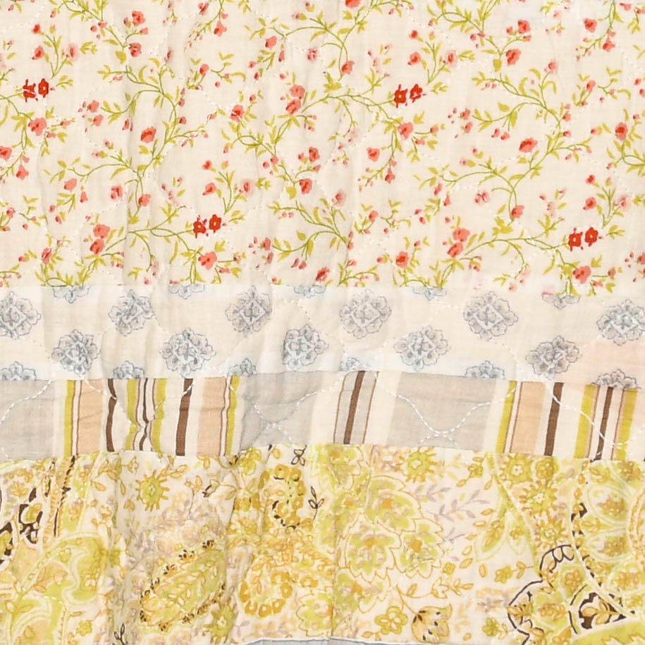 Yellow Patchwork Quilt Bomber Jacket