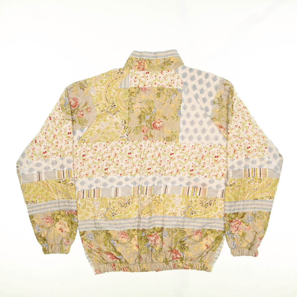 Yellow Patchwork Quilt Bomber Jacket