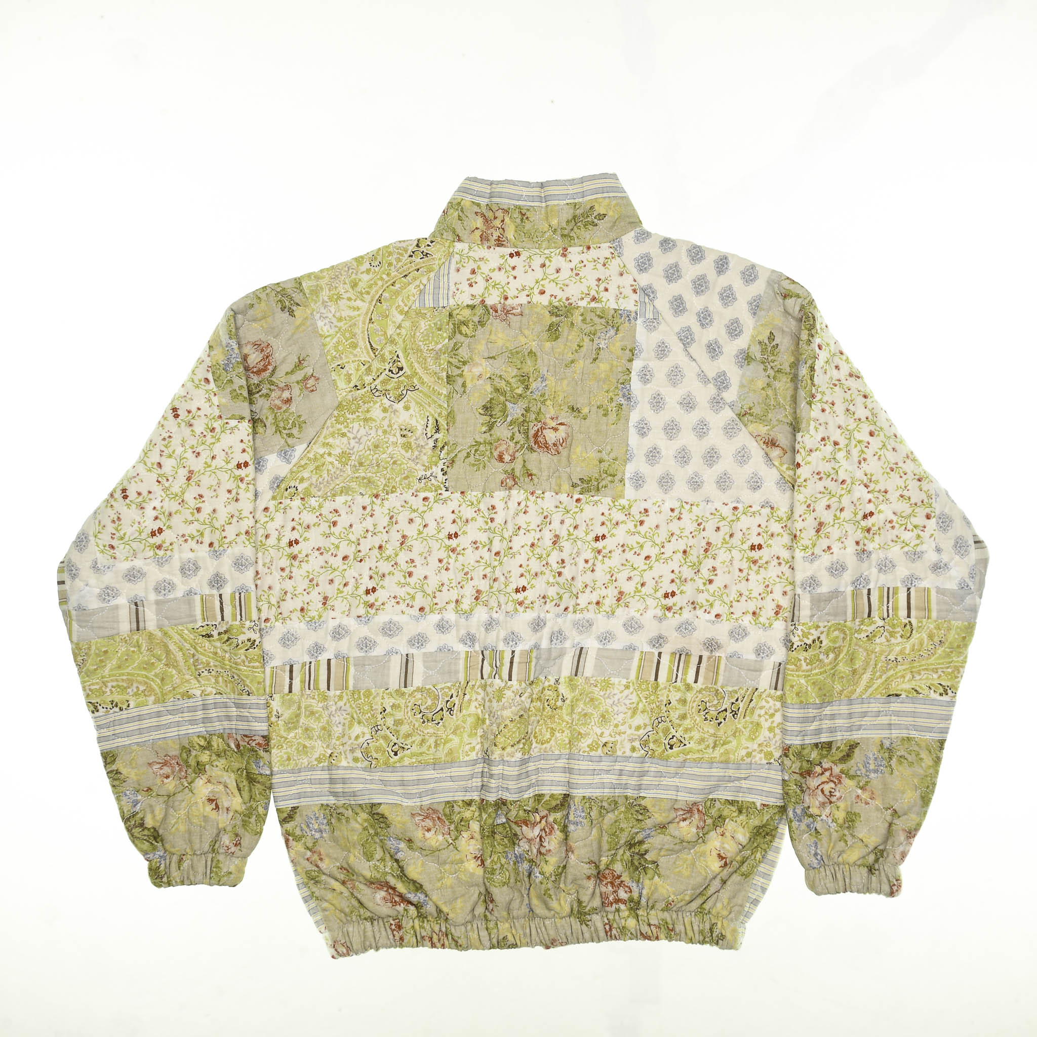 Yellow Patchwork Quilt Bomber Jacket