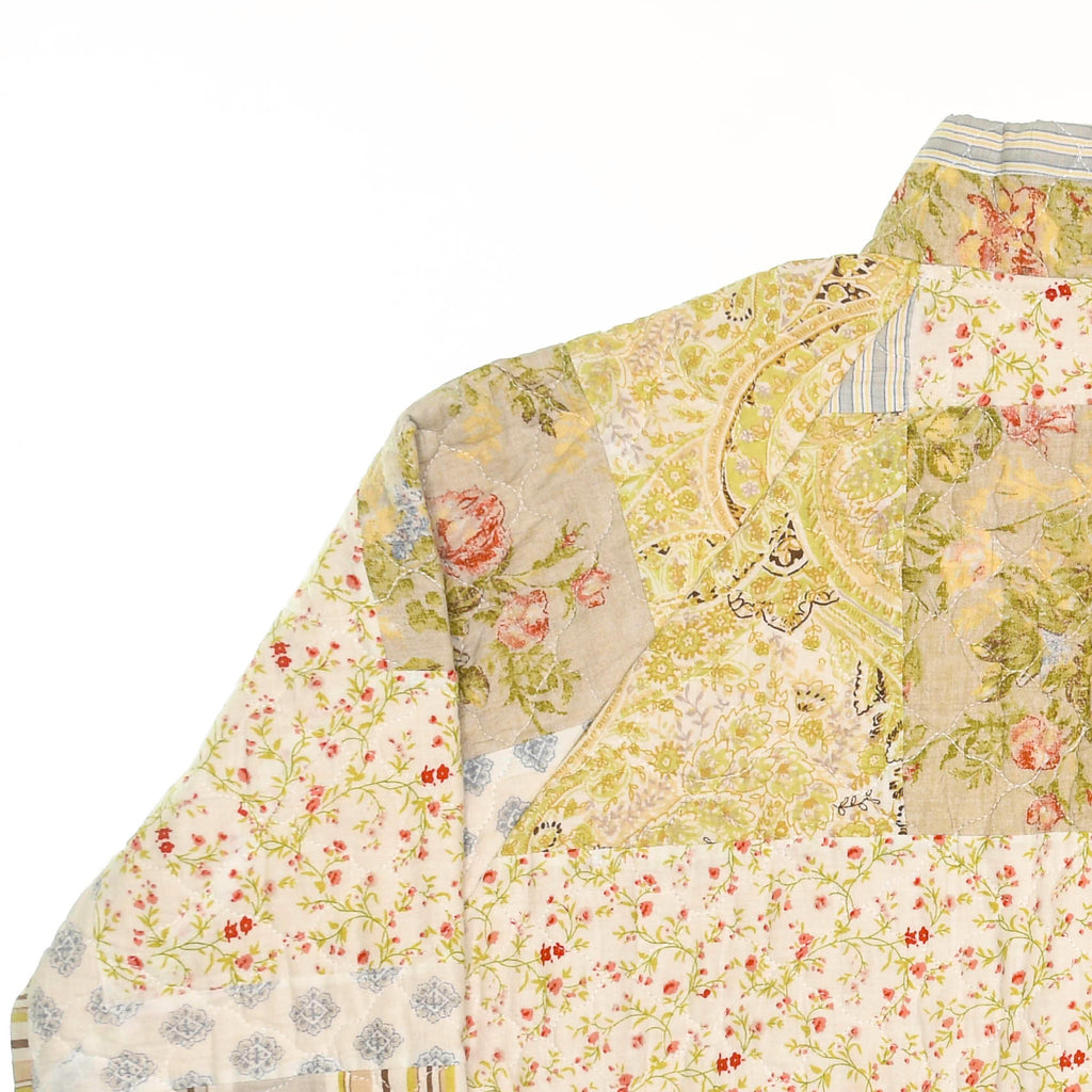 Yellow Patchwork Quilt Bomber Jacket