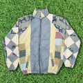 Cozy Retro Patchwork Classic Bomber Coat