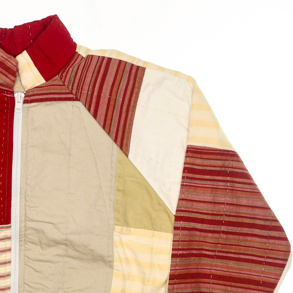 Red Stripe Classic Quilt Bomber
