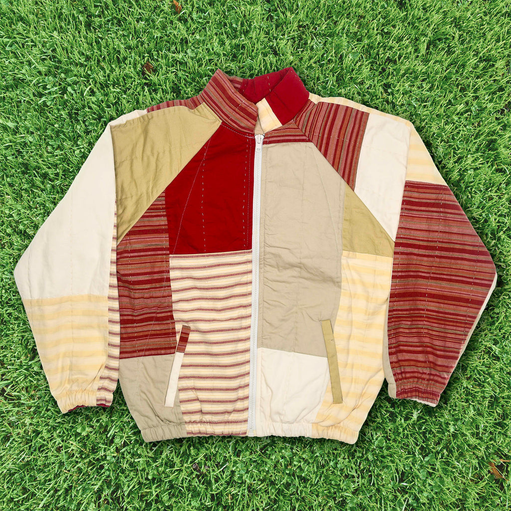 Red Stripe Classic Quilt Bomber