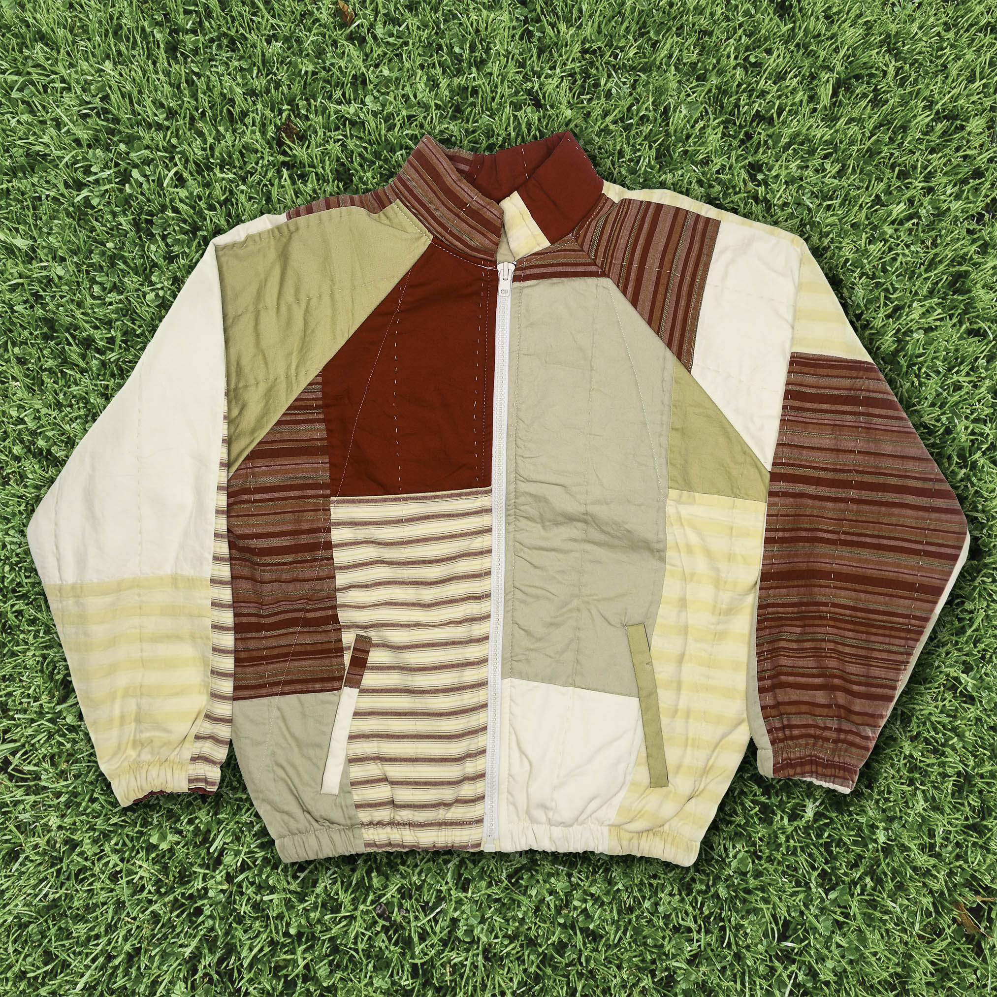 Red Stripe Classic Quilt Bomber