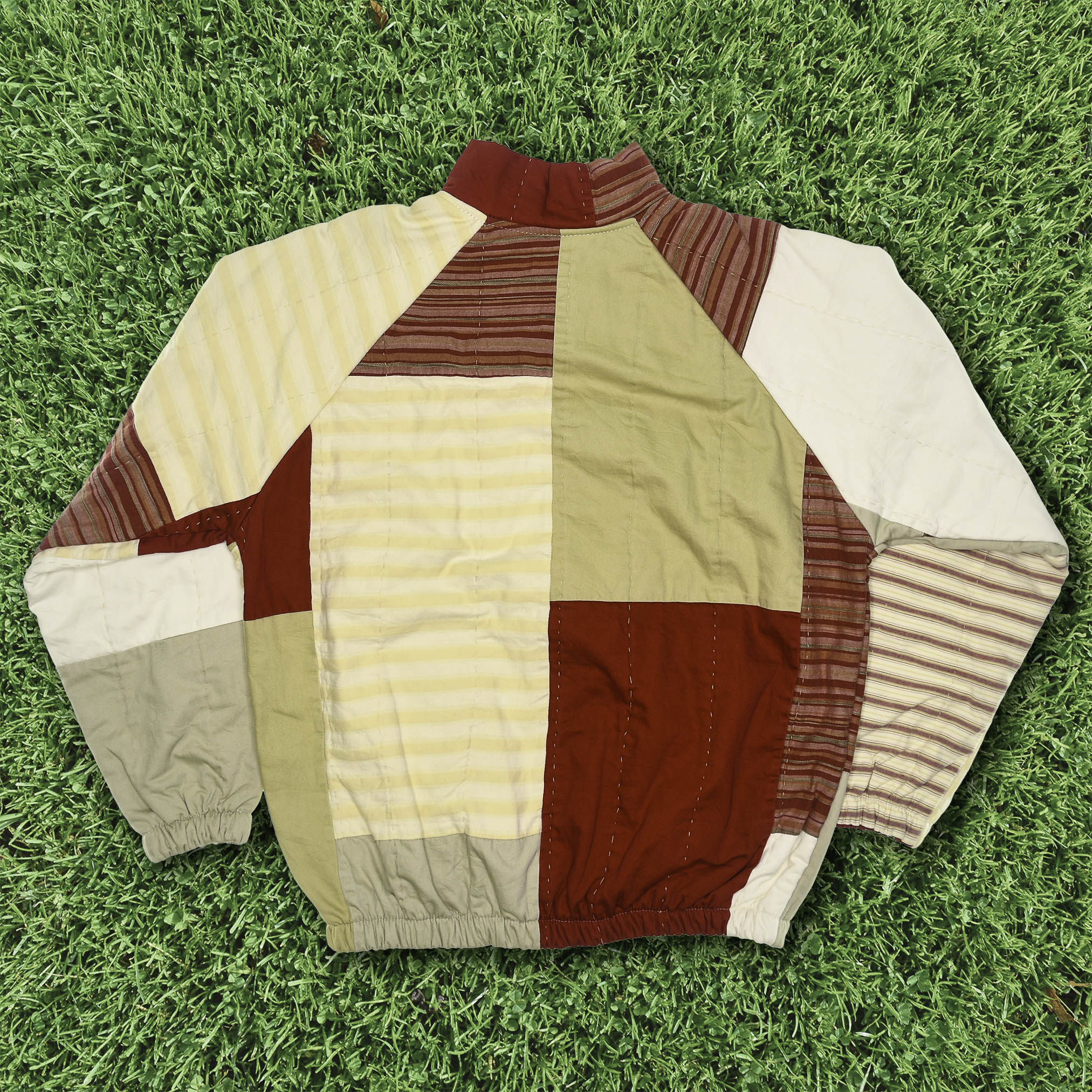 Red Stripe Classic Quilt Bomber