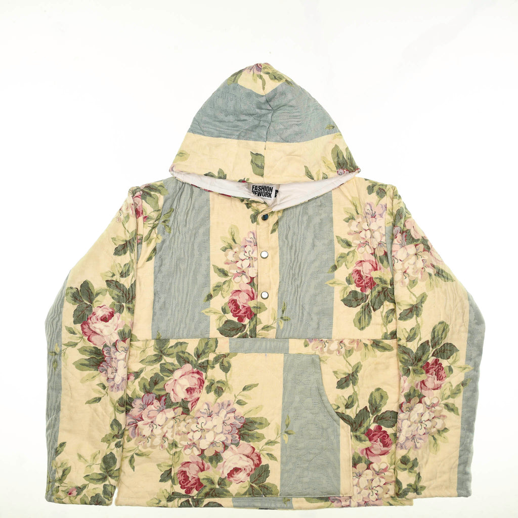 Vintage Floral Cottagecore Quilt Hoodie
