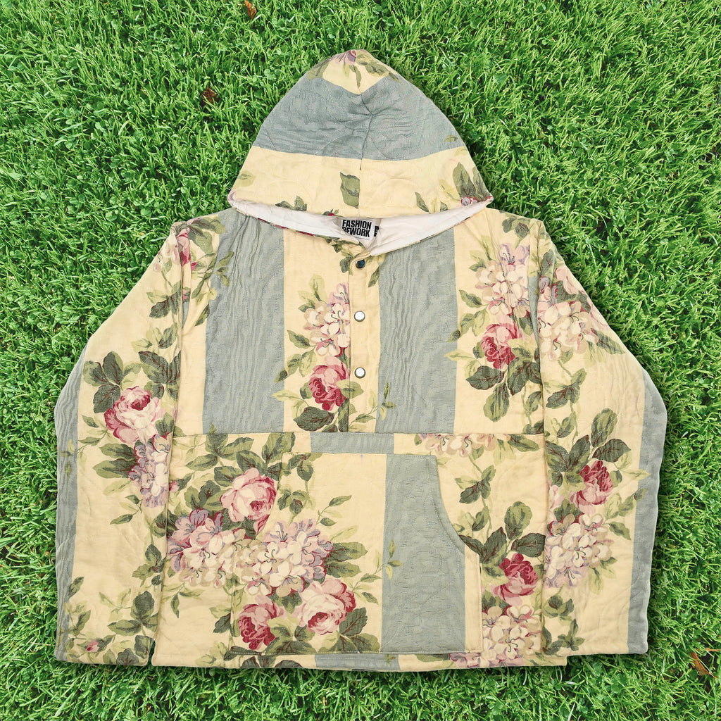 Vintage Floral Cottagecore Quilt Hoodie