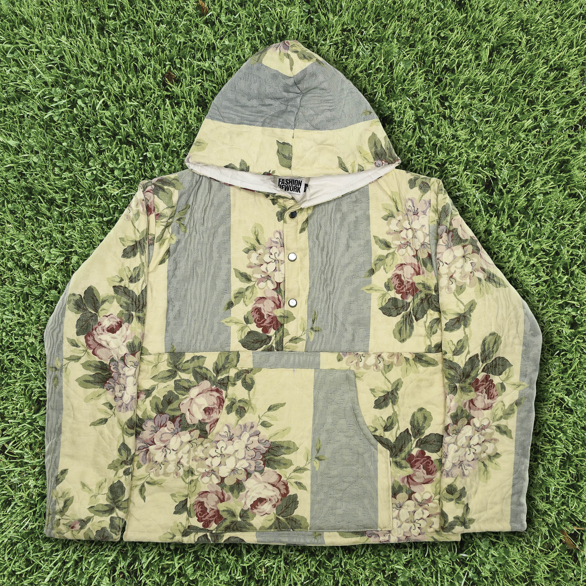 Vintage Floral Cottagecore Quilt Hoodie