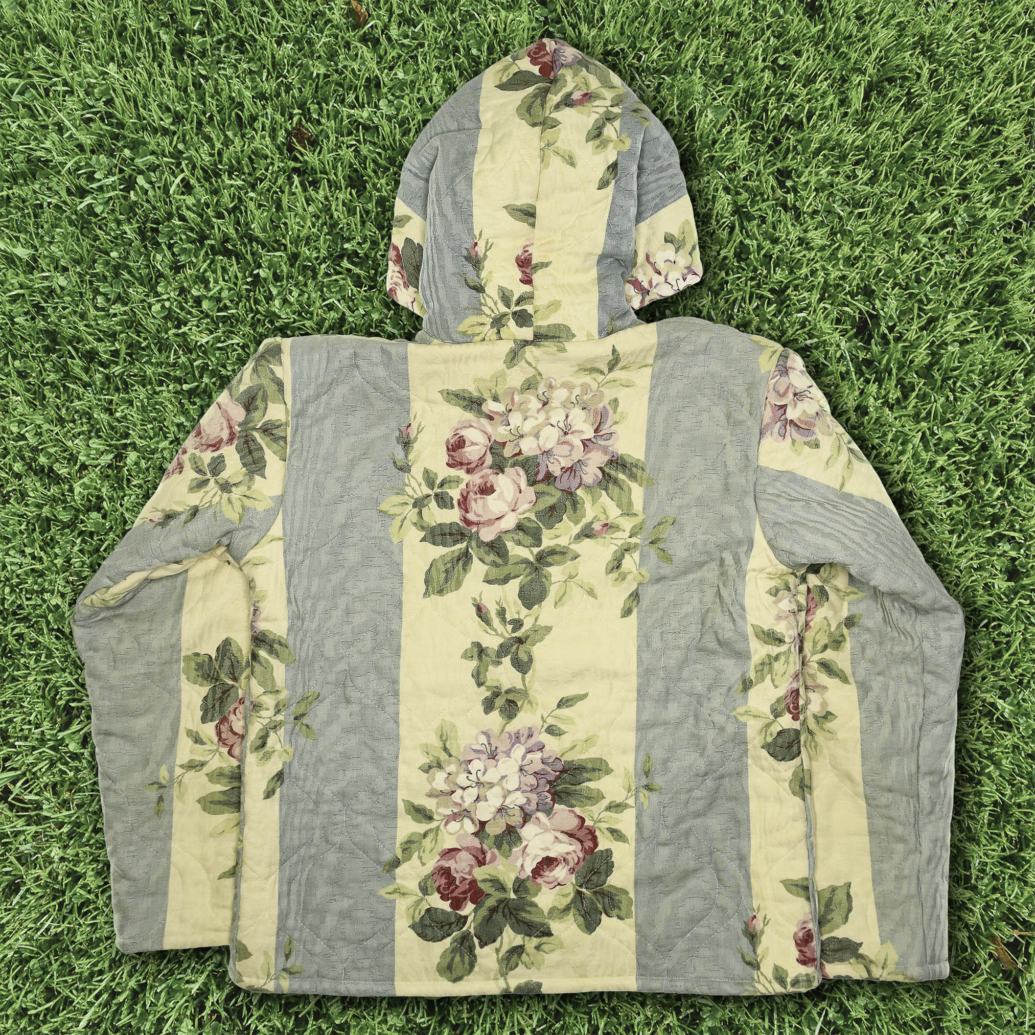 Vintage Floral Cottagecore Quilt Hoodie