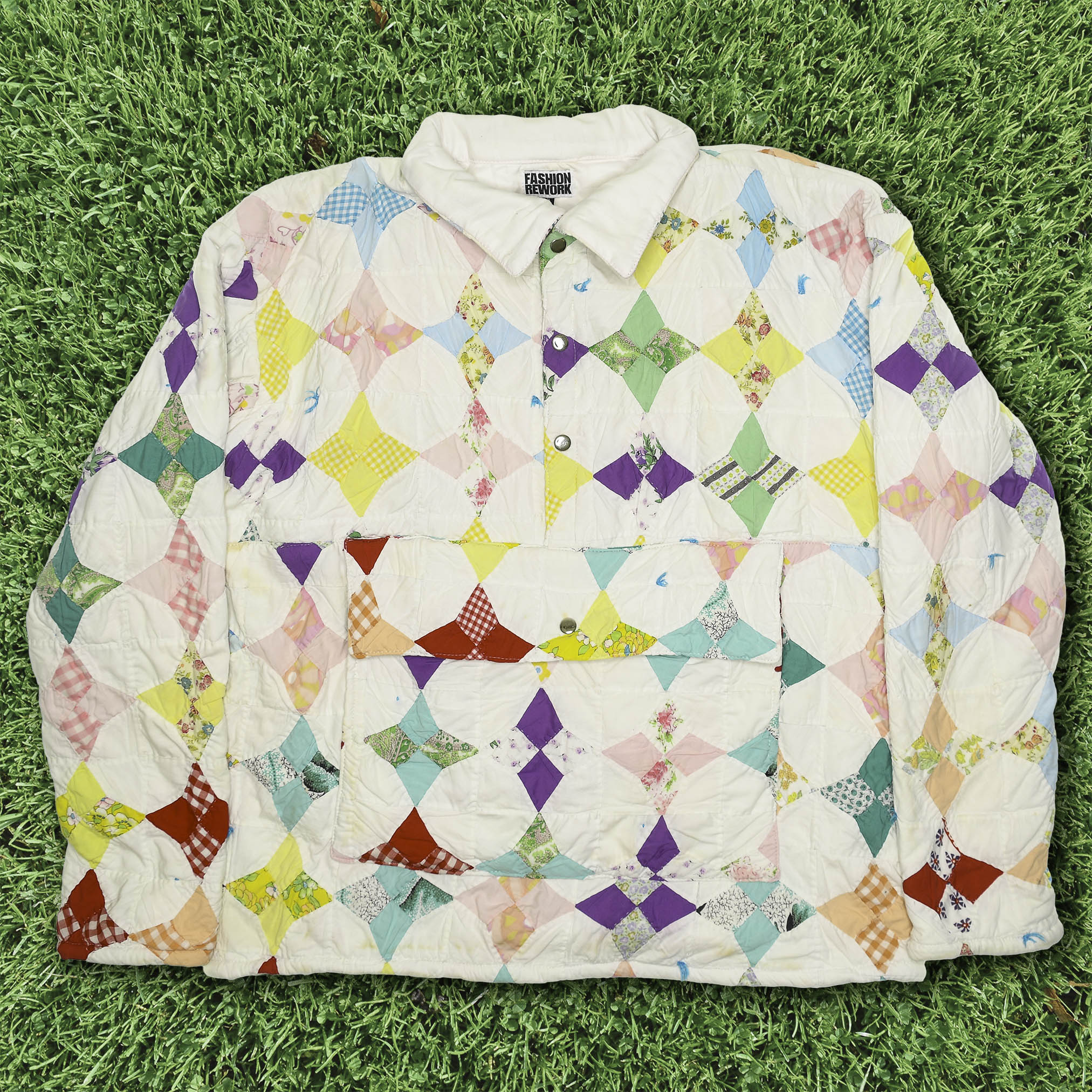 Pastel Prism Diamond Pullover Quilt Pullover