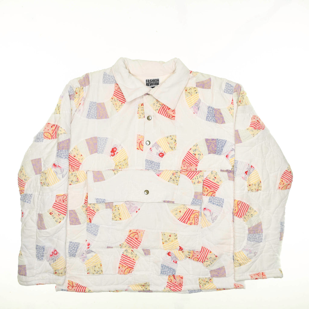 Pastel Floral & Geometric Patchwork Trailblazer Quilt Pullover