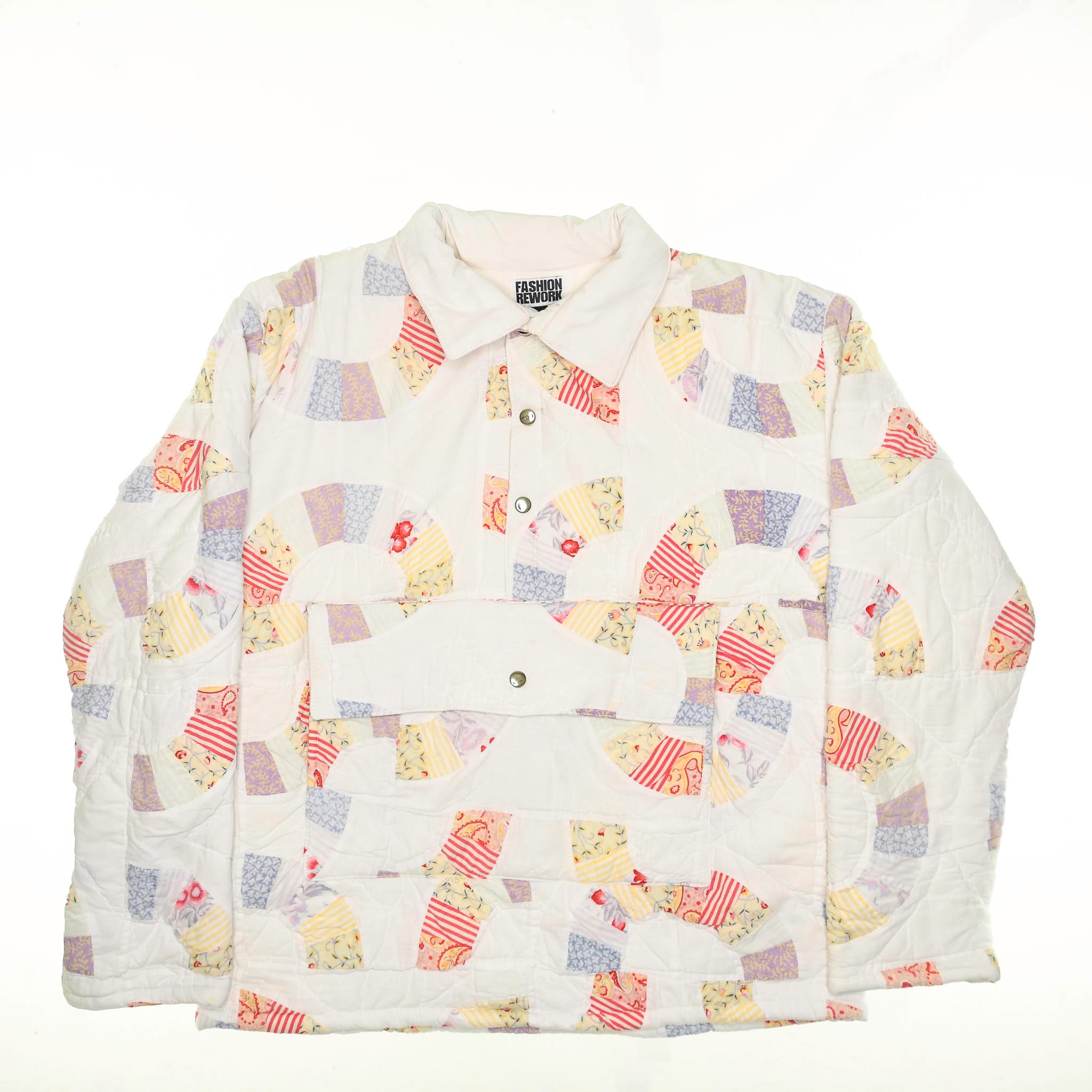Pastel Floral & Geometric Patchwork Trailblazer Quilt Pullover