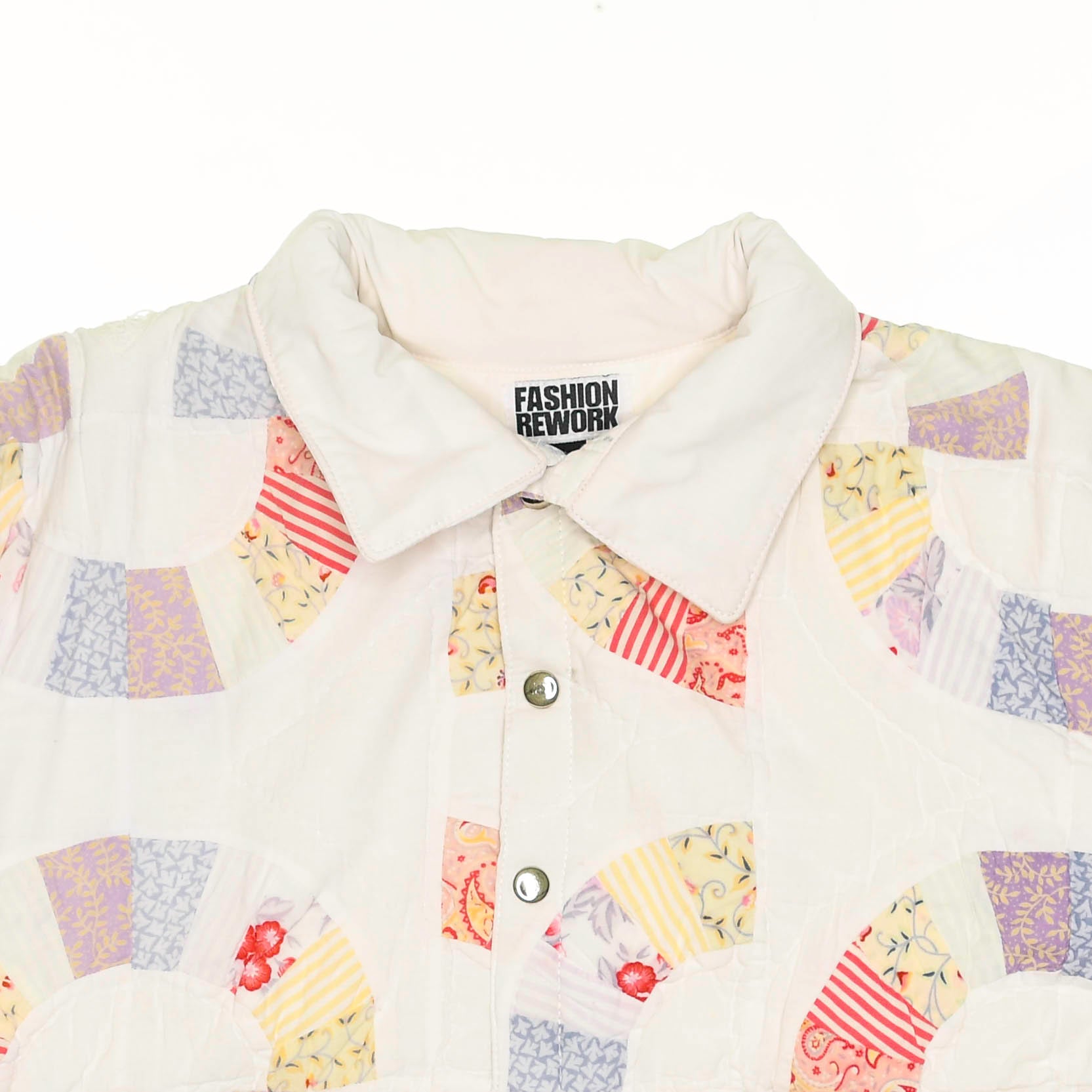 Pastel Floral & Geometric Patchwork Trailblazer Quilt Pullover