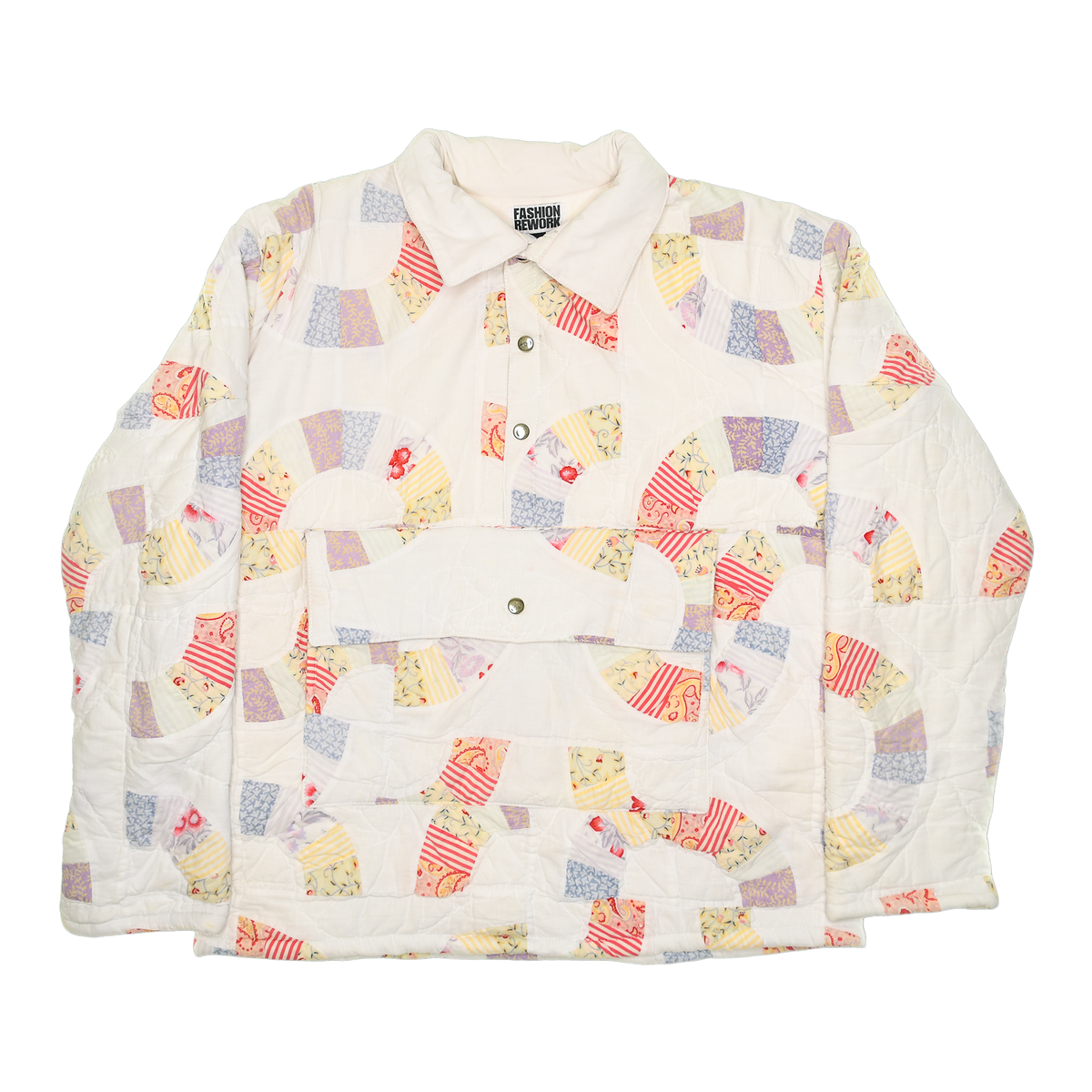 Pastel Floral & Geometric Patchwork Trailblazer Quilt Pullover