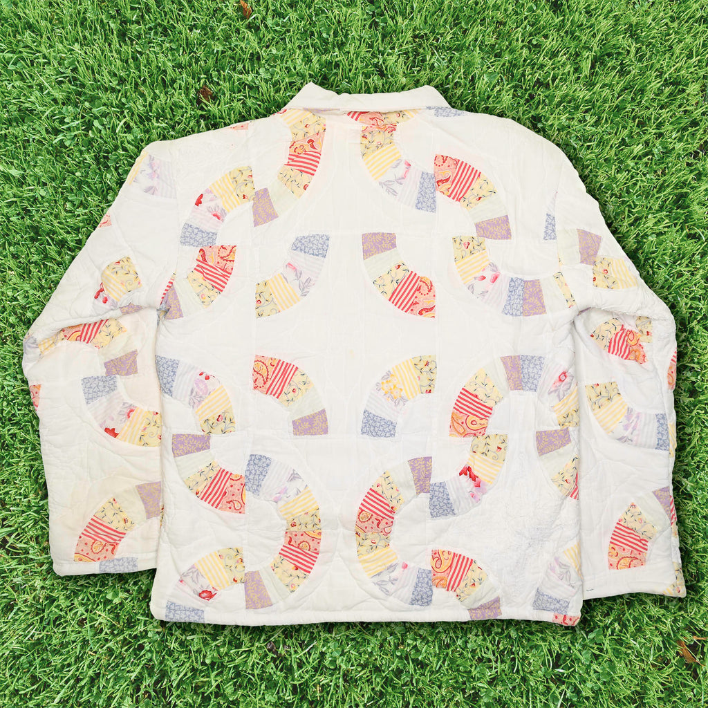 Pastel Floral & Geometric Patchwork Trailblazer Quilt Pullover