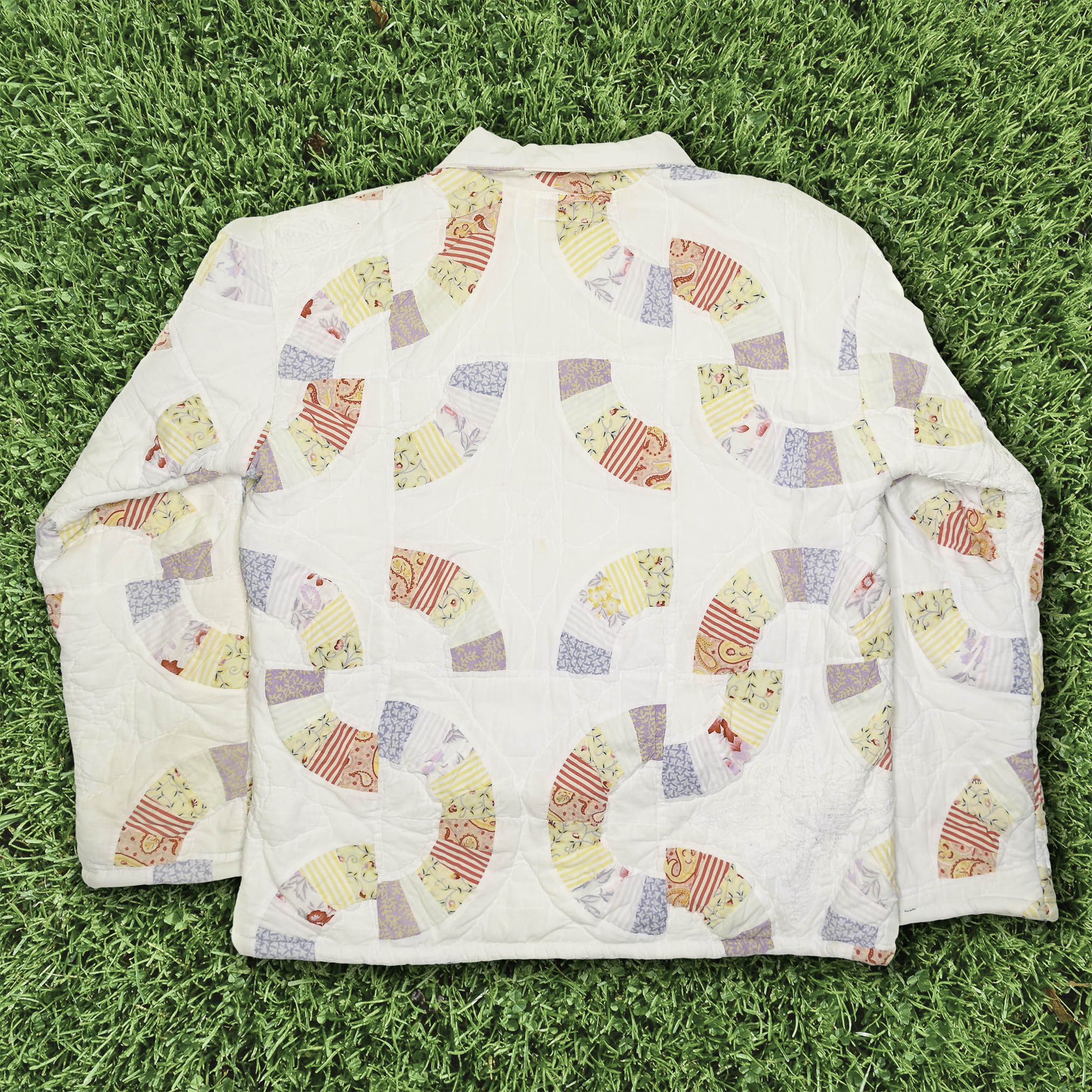Pastel Floral & Geometric Patchwork Trailblazer Quilt Pullover