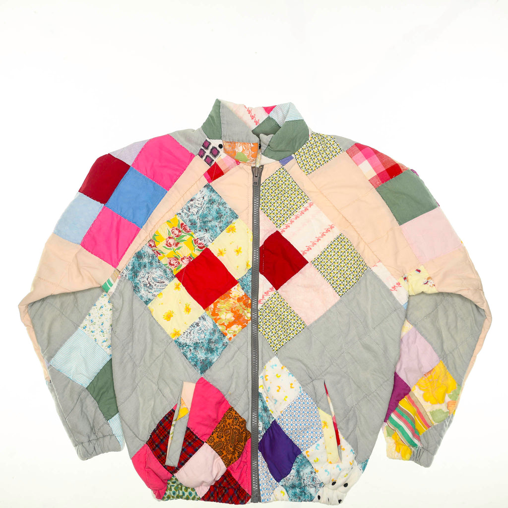 Fun Funky Patchwork Classic Quilt Bomber