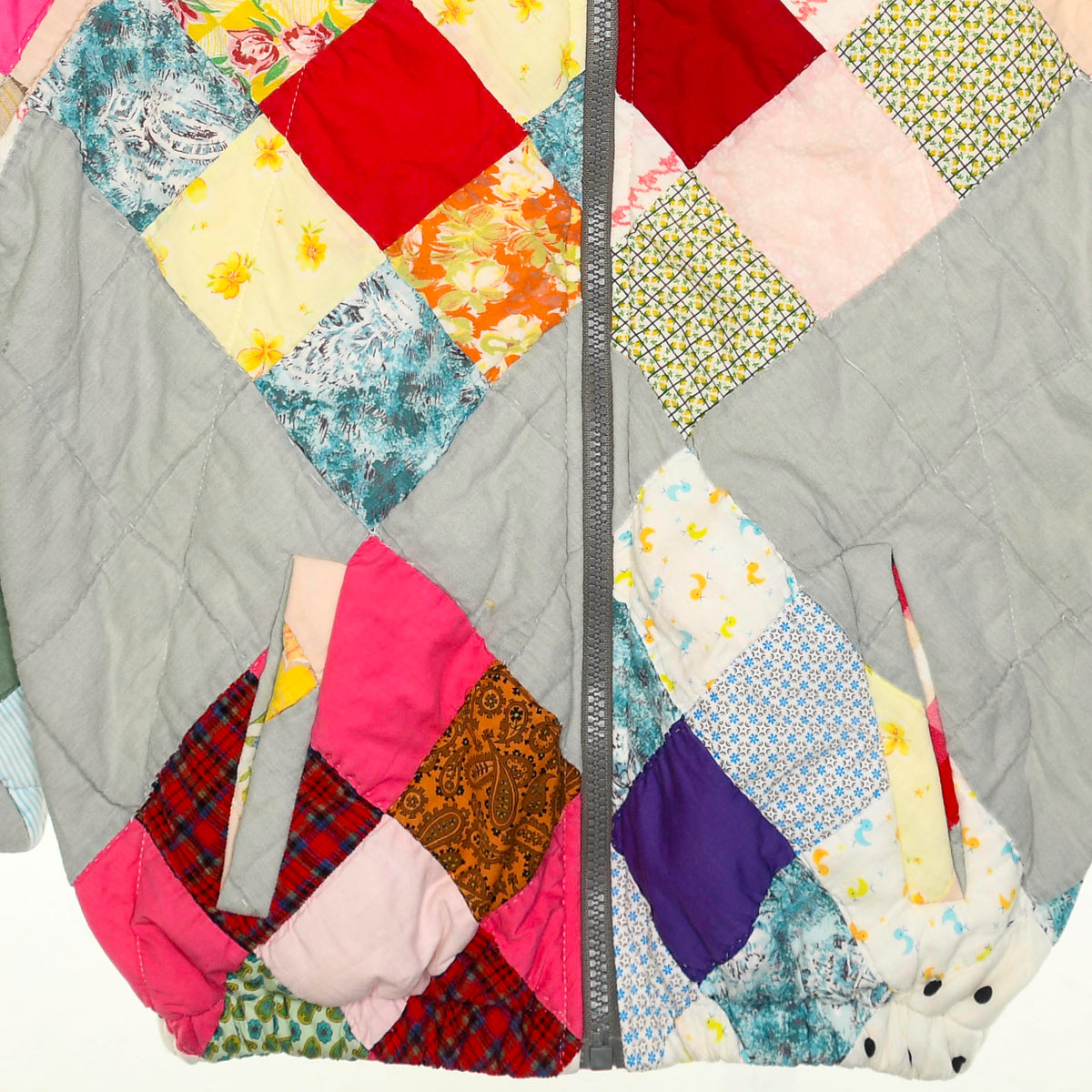 Fun Funky Patchwork Classic Quilt Bomber
