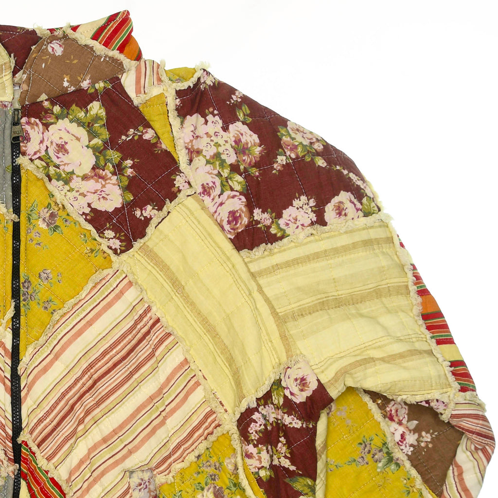 Floral Striped Classic Quilt Jacket