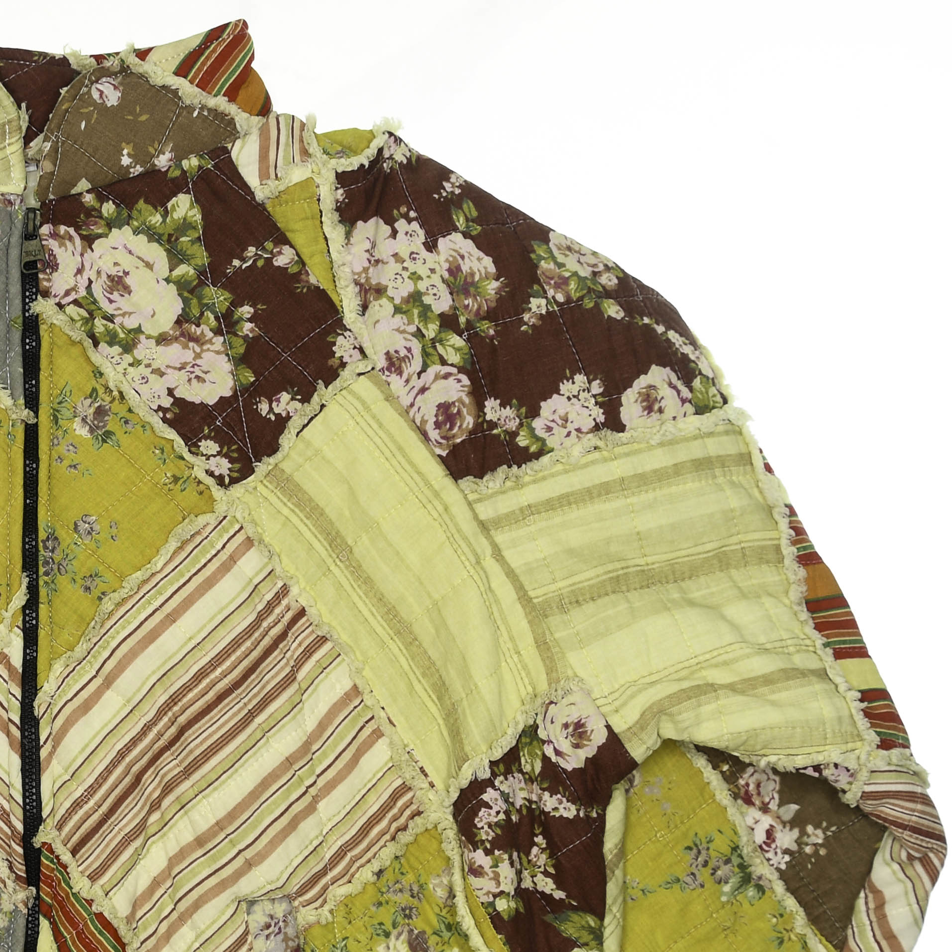 Floral Striped Classic Quilt Jacket