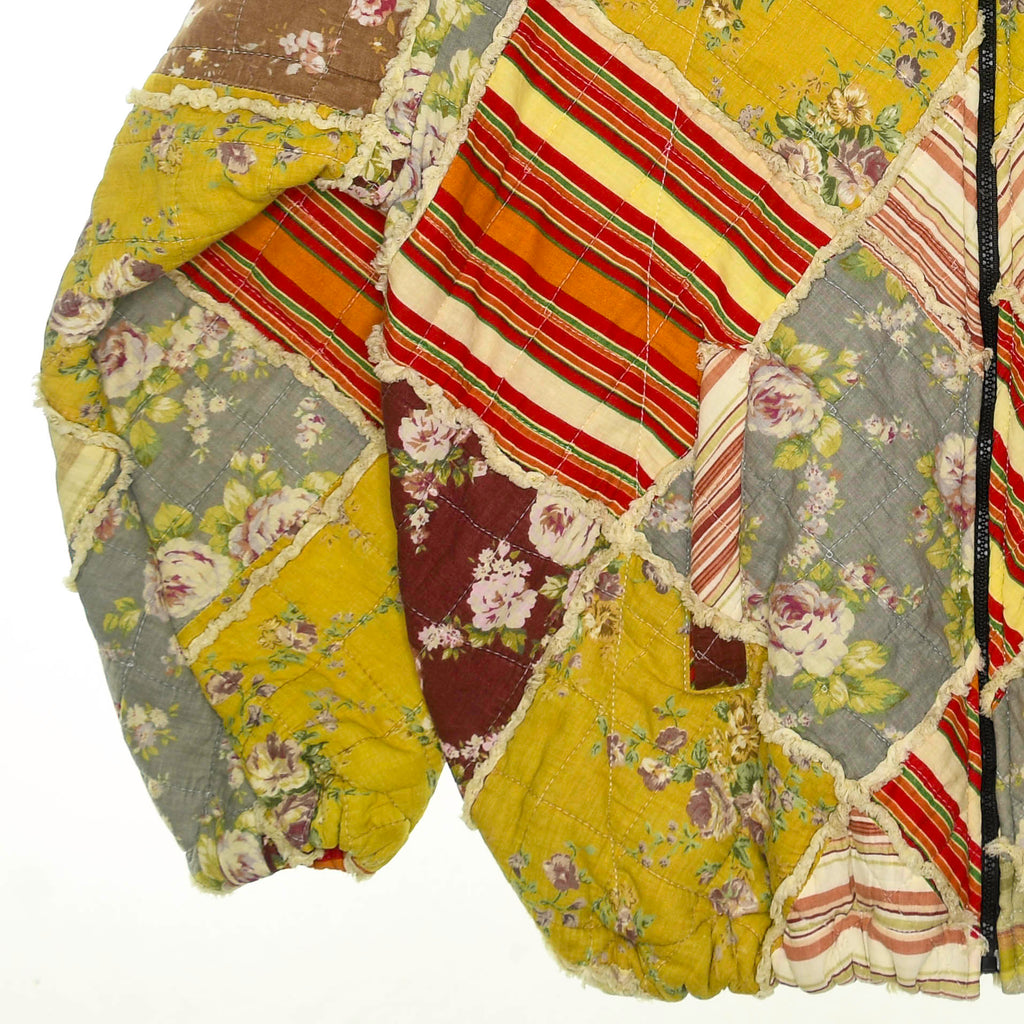 Floral Striped Classic Quilt Jacket