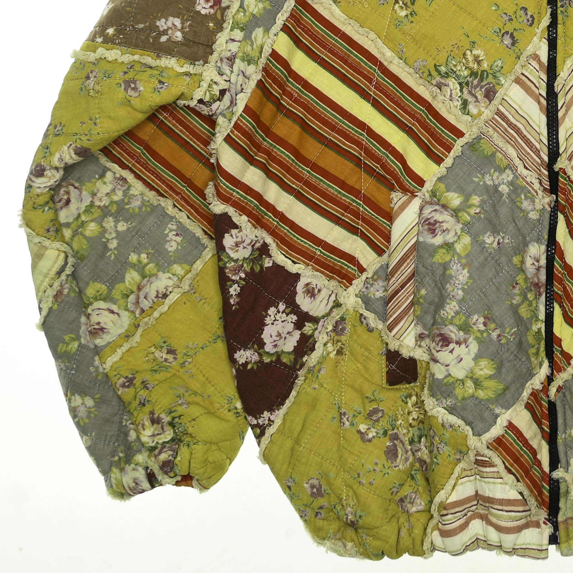 Floral Striped Classic Quilt Jacket