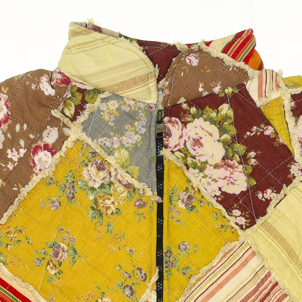 Floral Striped Classic Quilt Jacket