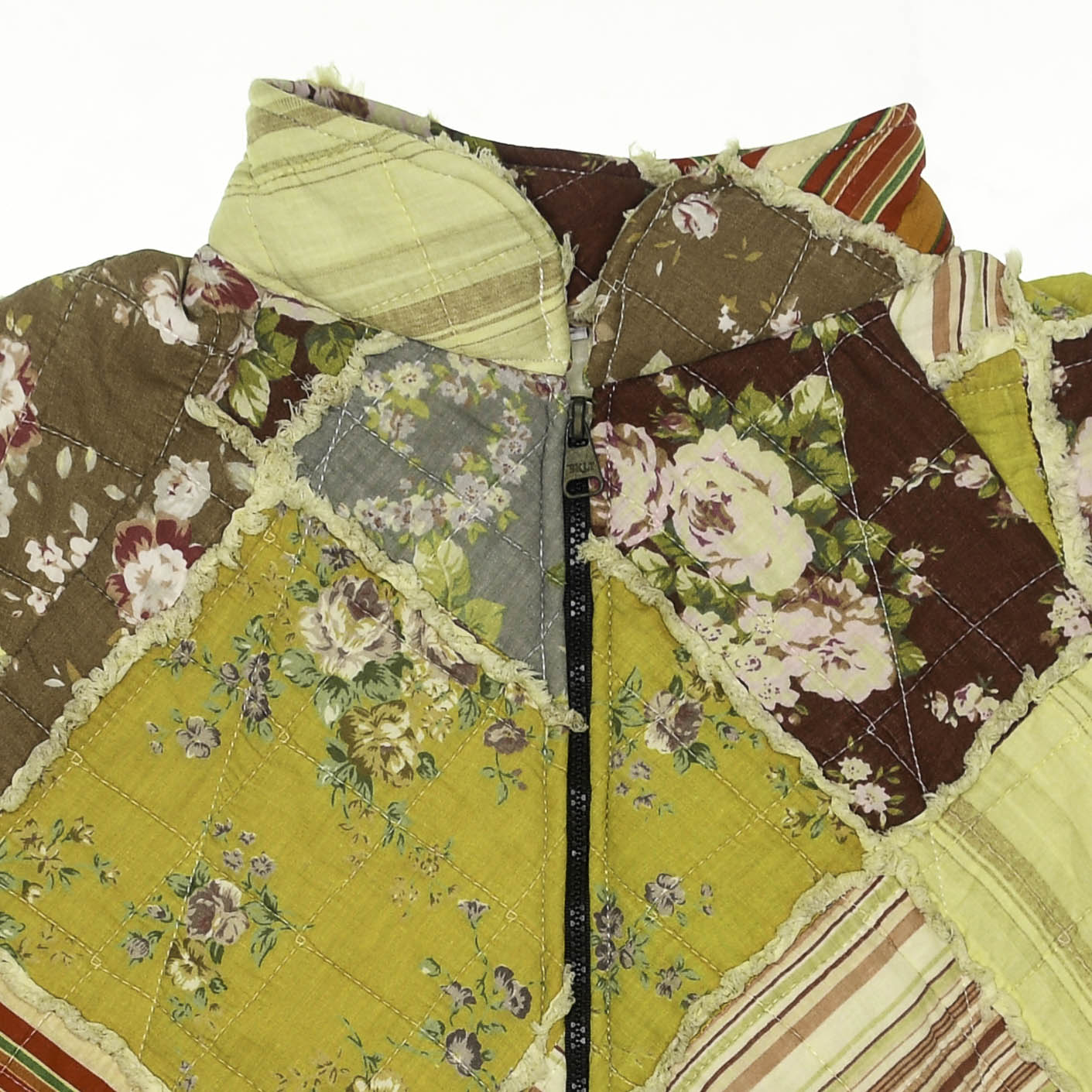 Floral Striped Classic Quilt Jacket