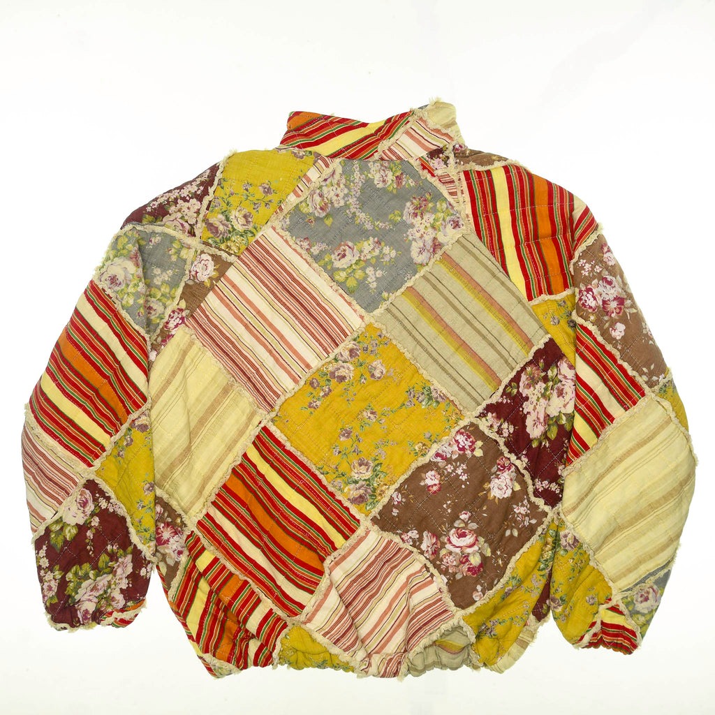 Floral Striped Classic Quilt Jacket