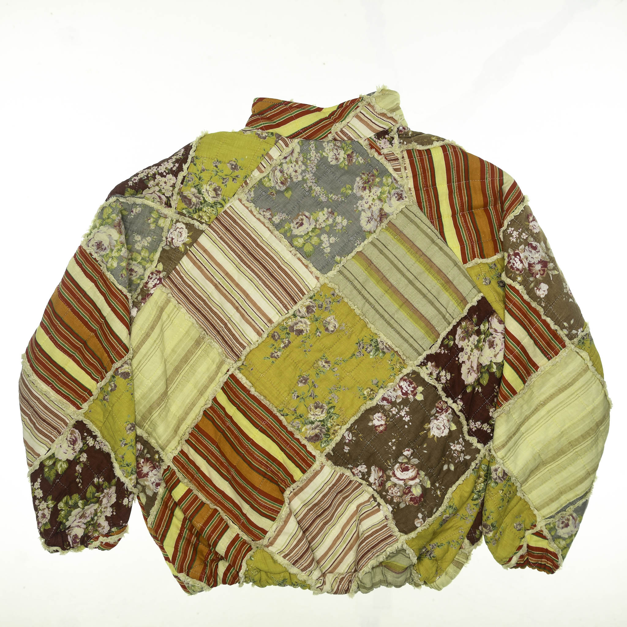 Floral Striped Classic Quilt Jacket