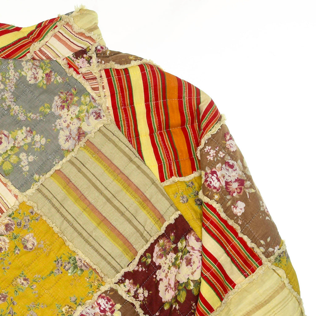 Floral Striped Classic Quilt Jacket
