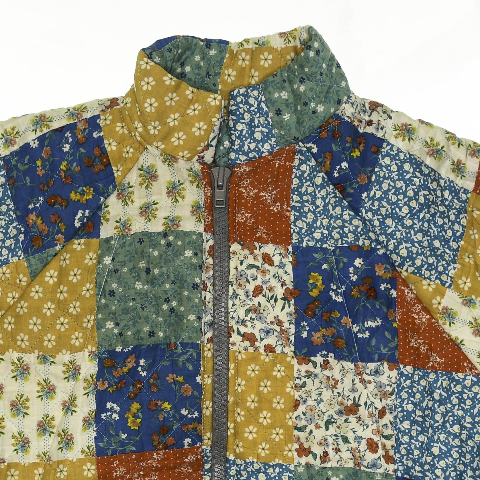Retro Patchwork Quilt Bomber Jacket