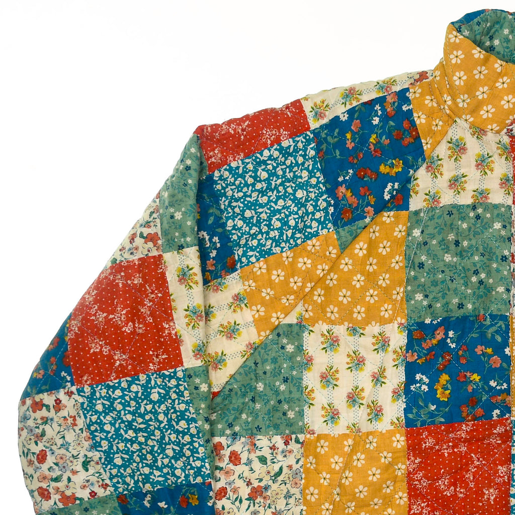 Retro Patchwork Quilt Bomber Jacket