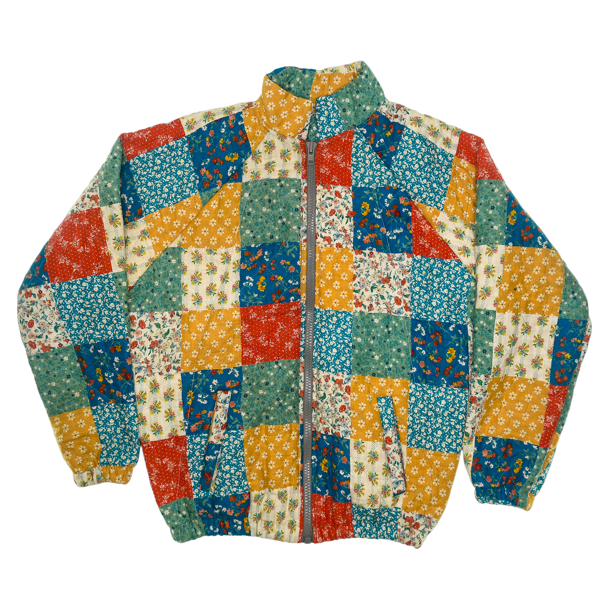Retro Patchwork Classic Quilt Bomber