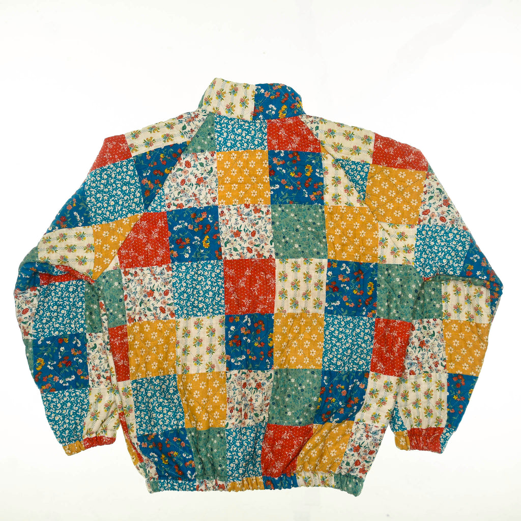 Retro Patchwork Quilt Bomber Jacket