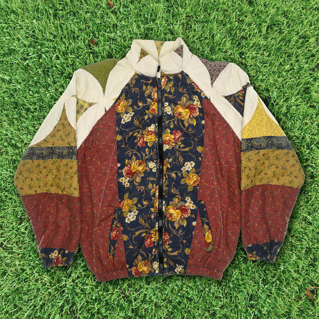 Unique Autumn Quilt Bomber Jacket