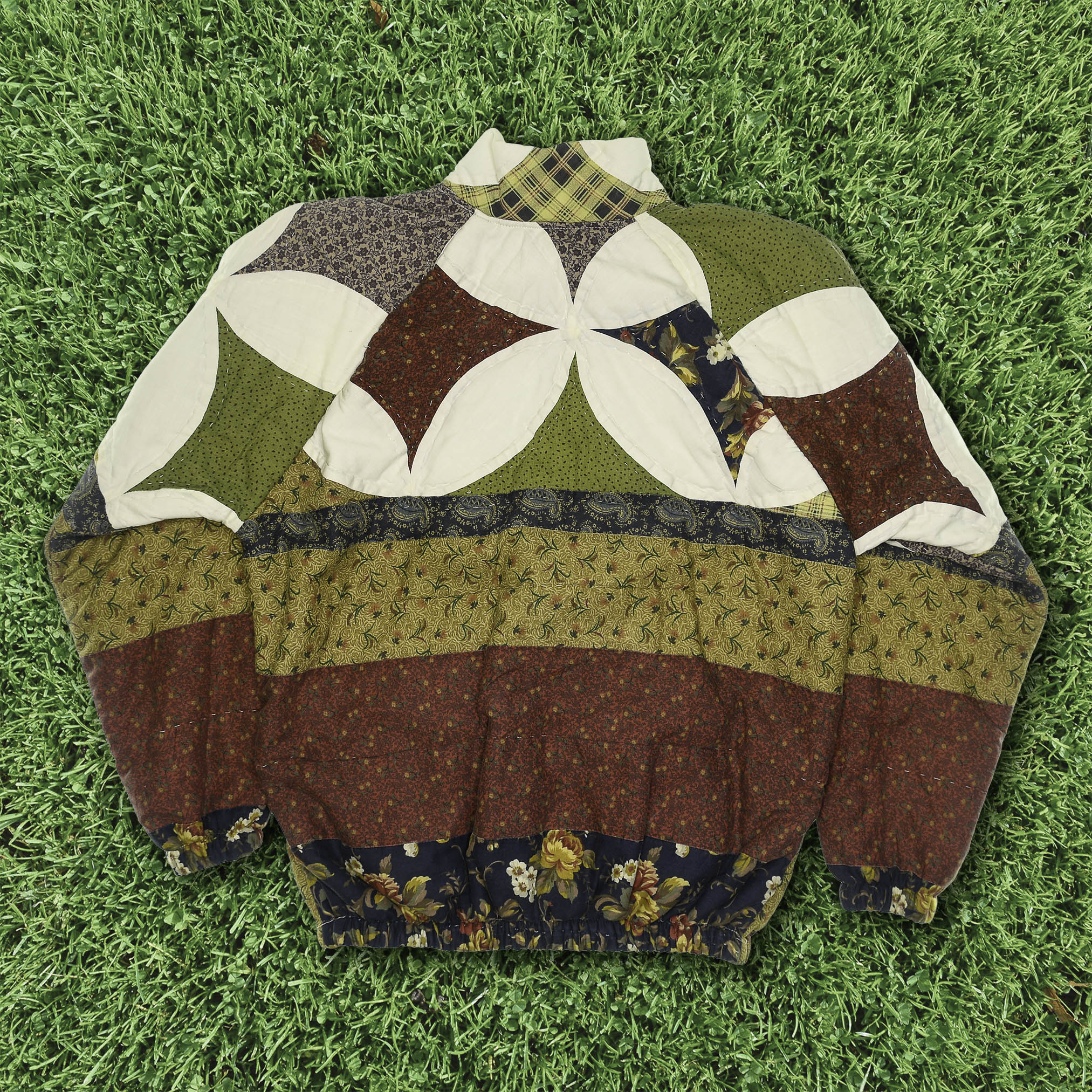 Unique Autumn Quilt Bomber Jacket