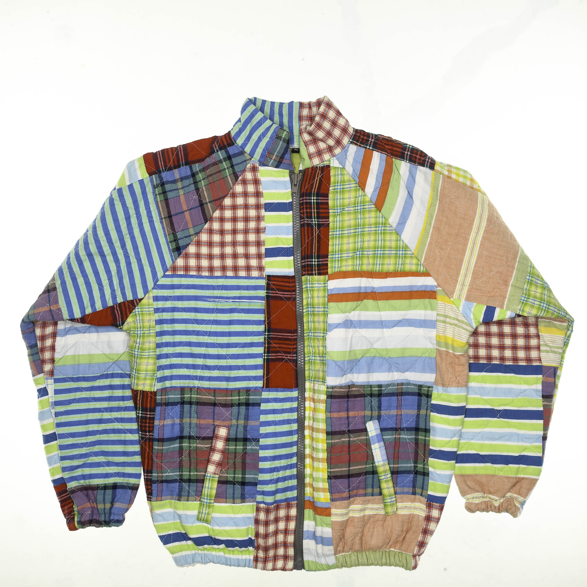 Colorful Patterned Classic Quilt Bomber