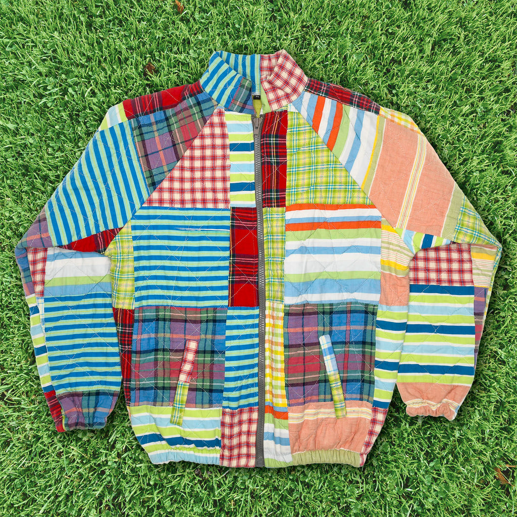 Colorful Patterned Classic Quilt Bomber
