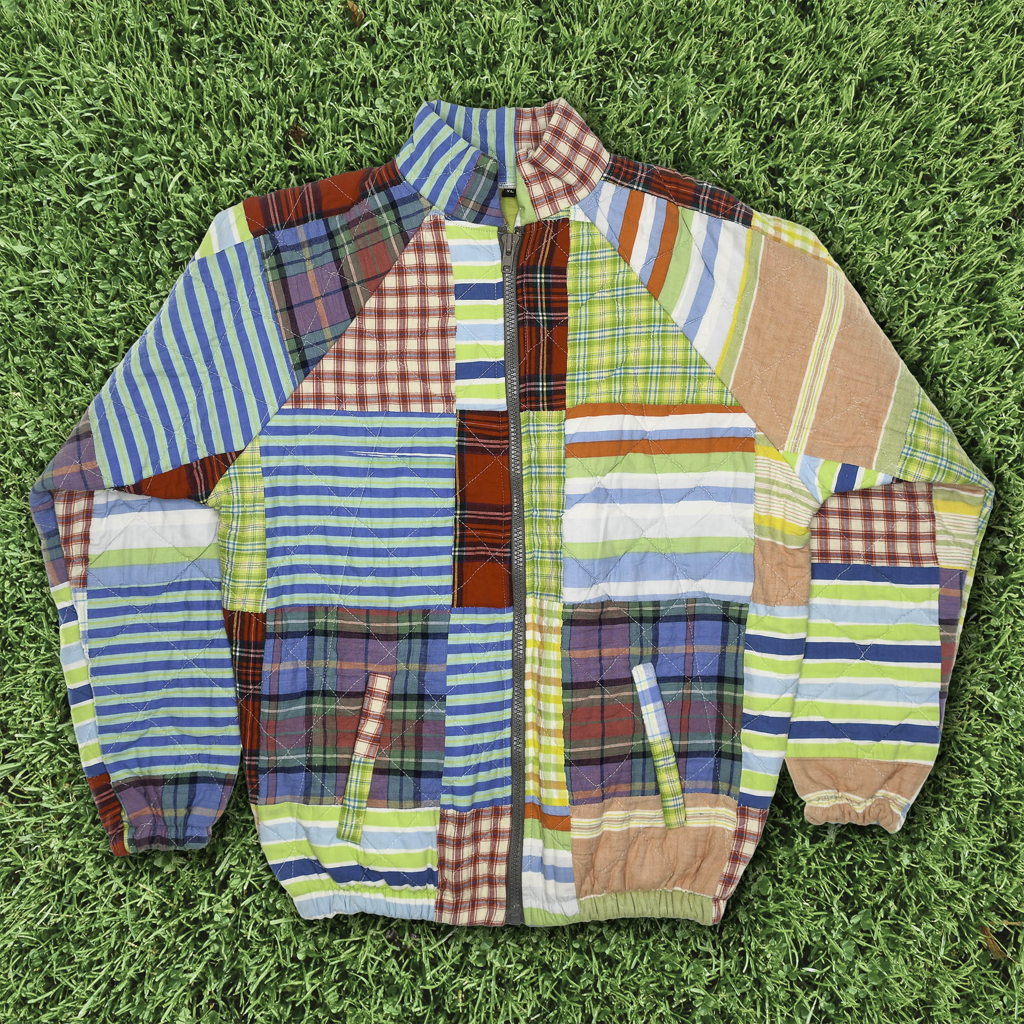Colorful Patterned Classic Quilt Bomber