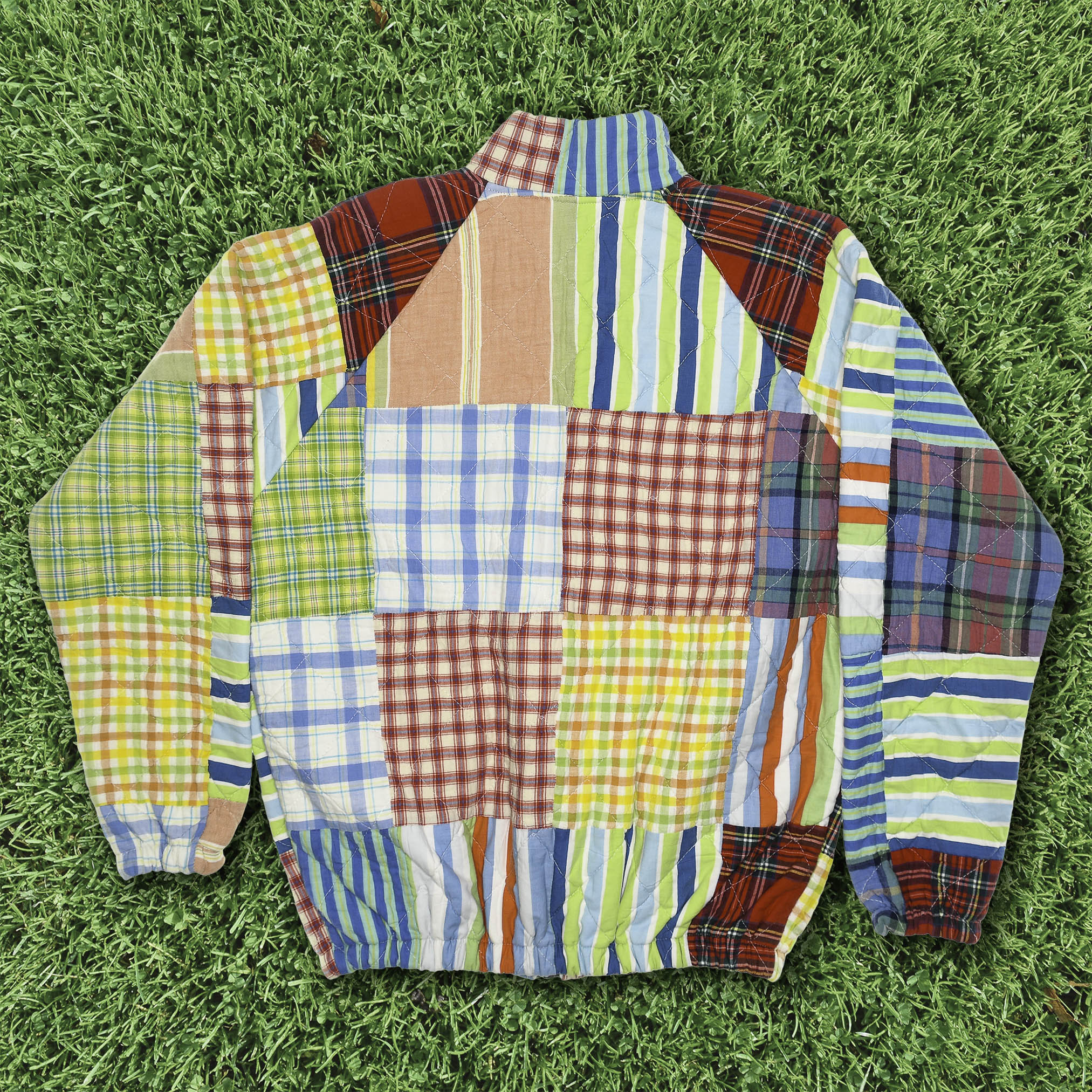 Colorful Patterned Classic Quilt Bomber