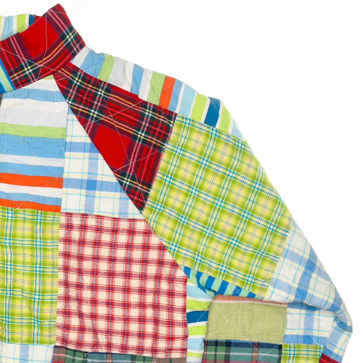 Bright Plaid & Stripe Mixed Classic Quilt Bomber
