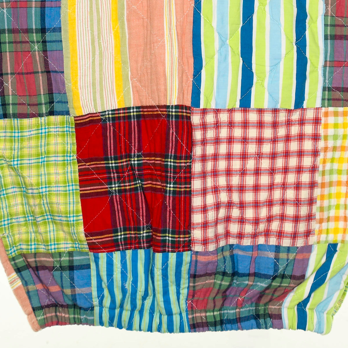Bright Plaid & Stripe Mixed Classic Quilt Bomber