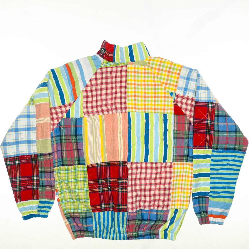 Bright Plaid & Stripe Mixed Classic Quilt Bomber