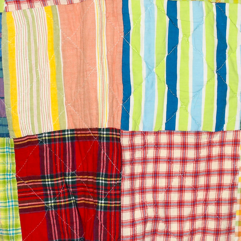 Bright Plaid & Stripe Mixed Classic Quilt Bomber
