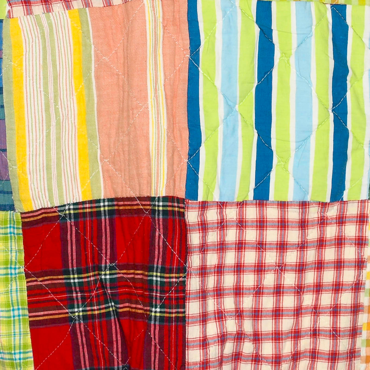 Bright Plaid & Stripe Mixed Classic Quilt Bomber