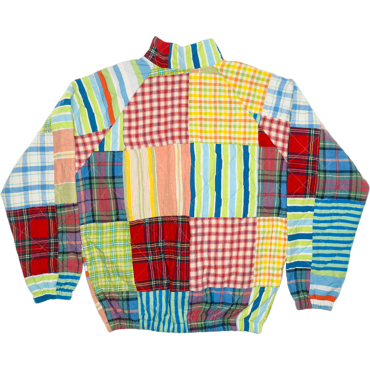 Bright Plaid & Stripe Mixed Classic Quilt Bomber