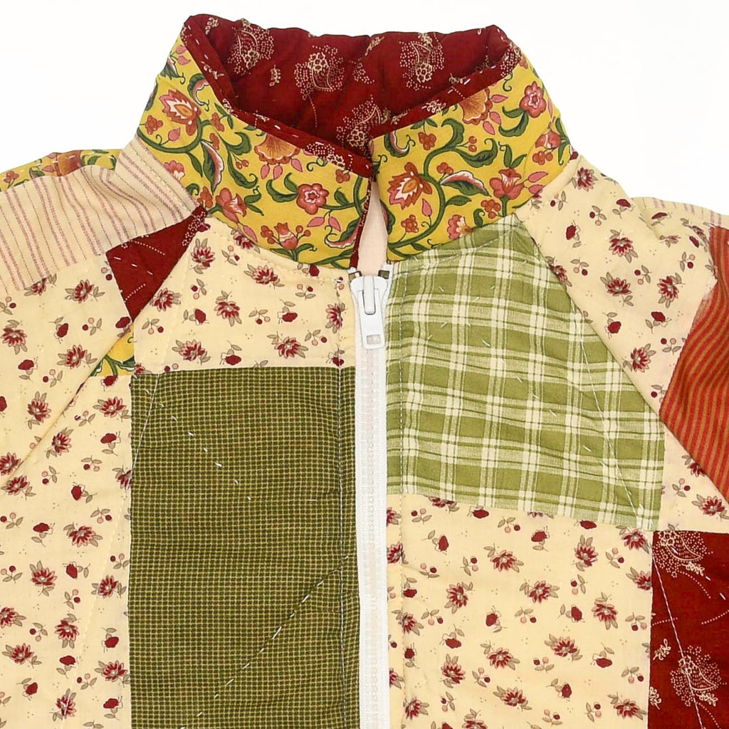 Vintage Patchwork Quilt Bomber Jacket