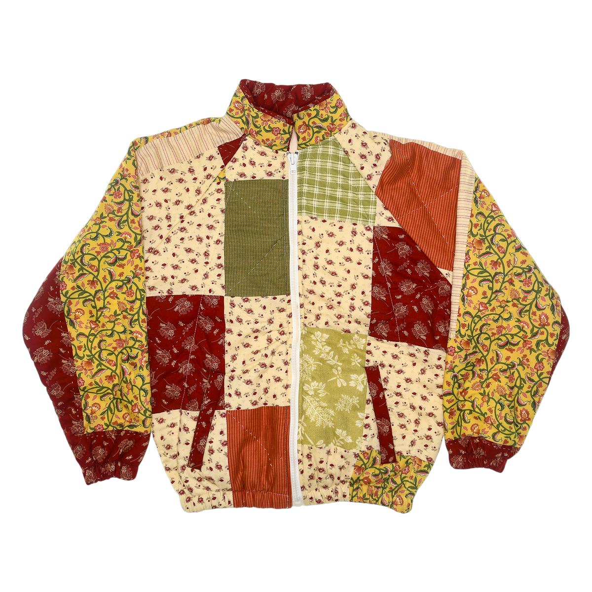 Autumnal French Nouveau Patchwork Classic Quilt Bomber
